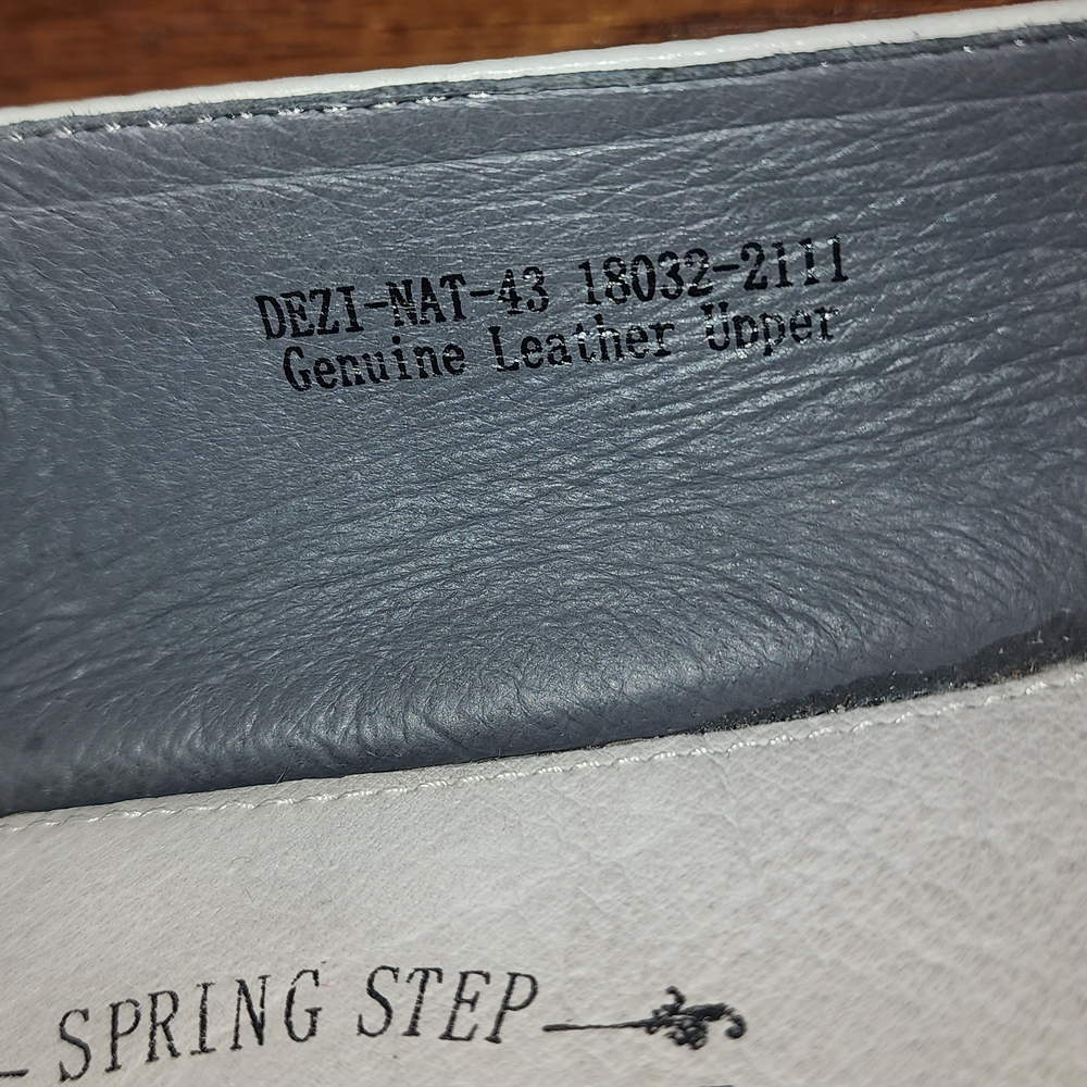 L'ARTISTE By SPRING STEP elegant White/Grey Leather Women's Loafers - Picture 6 of 6
